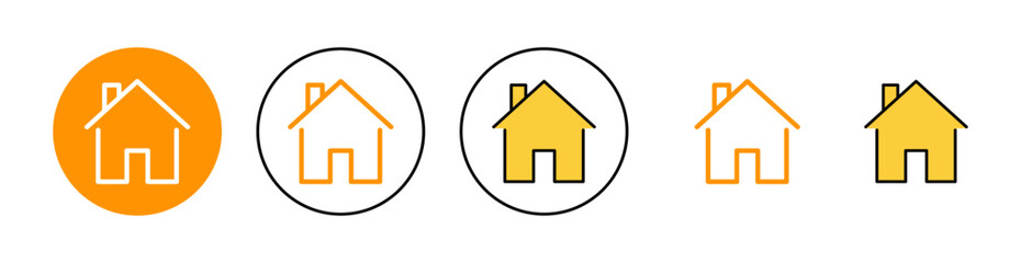House icon set for web and mobile app. Home sign and symbol