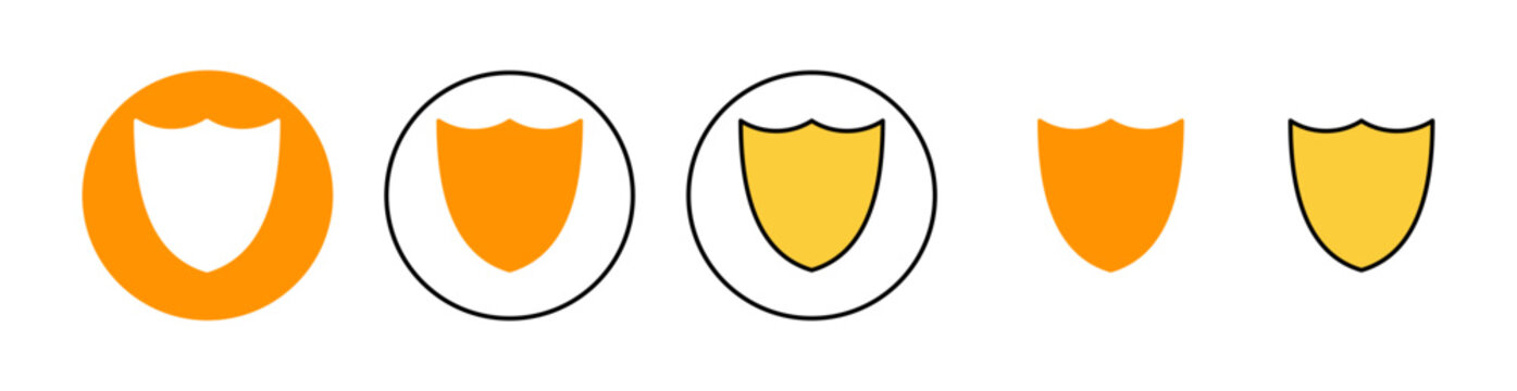Shield icon set for web and mobile app. Protection icon. Security sign and symbol