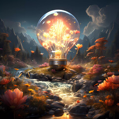 
"World Within a Bulb: Capturing the Universe in the Glow of a Single Lightbulb"





