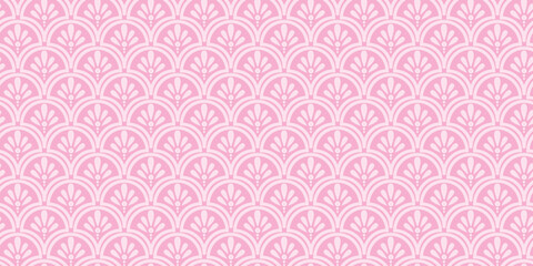 Indian style Seamless pattern with pink flowers for fabric, textile