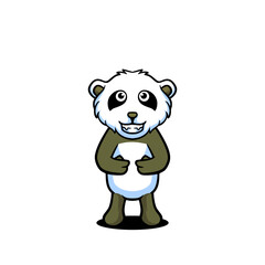 Cute baby panda cartoon illustration 