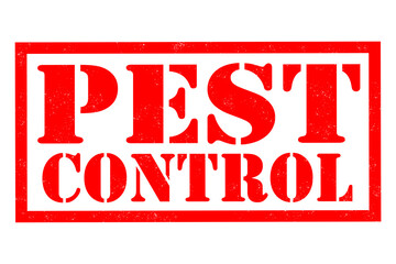 Pest control rubber Stamp over a white background