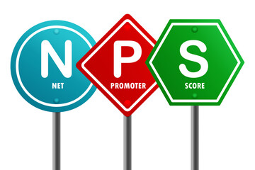 Road sign with NPS net promoter score word