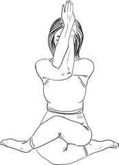 Woman exercise in yoga posture