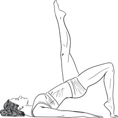 Woman exercise in yoga posture