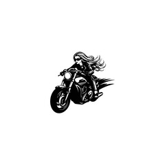 Sexy girl ride a motorbike illustration.t shirt illustration