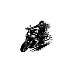 Sexy girl ride a motorbike illustration.t shirt illustration