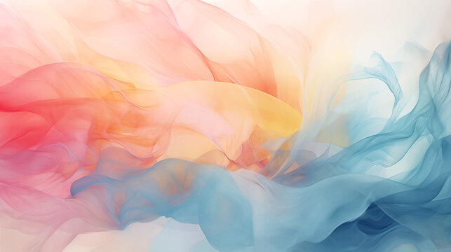 Watercolor-inspired abstract wallpaper background, blending colors in a way that mimics the fluidity of watercolor paintings