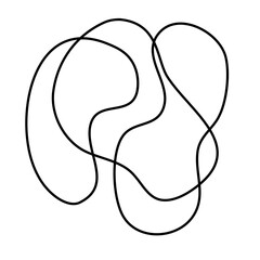 Abstract Organic Shape Outline Vector Design 