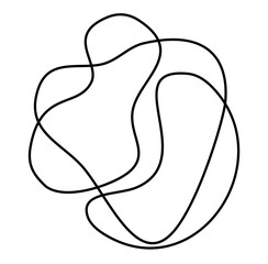Abstract Organic Shape Outline Vector Design 