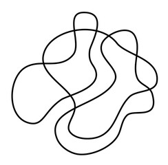 Abstract Organic Shape Outline Vector Design 