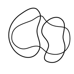 Abstract Organic Shape Outline Vector Design 