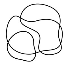 Abstract Organic Shape Outline Vector Design 