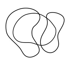 Abstract Organic Shape Outline Vector Design 