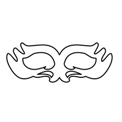 Masquerade Mask Lineart Vector Illustration 