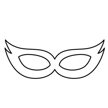 Masquerade Mask Lineart Vector Illustration 