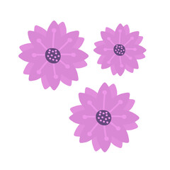 Mini flowers Cute Vector Illustration