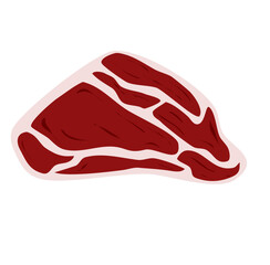 Beefsteak slice Vector Illustration 