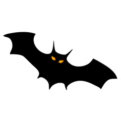 Flaying Bats Silhouette Vector Illustration 
