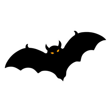 Flaying Bats Silhouette Vector Illustration 