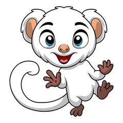 Obraz premium Cute cuscus cartoon on white background