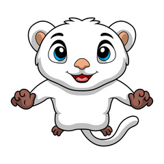 Cute cuscus cartoon on white background