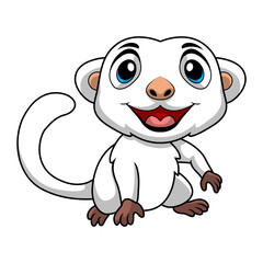 Cute cuscus cartoon on white background