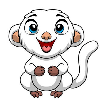 Cute cuscus cartoon on white background