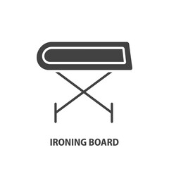 Ironing board glyph icon. Vector illustration.