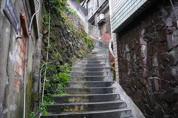 路地裏の急な階段（台湾、九份）