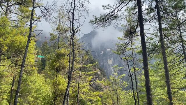 Trekking to Tiger Nest Temple in Paro, Bhutan.
