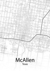 McAllen Texas minimalist map