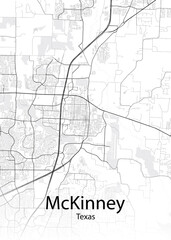 McKinney Texas minimalist map