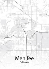Menifee California minimalist map