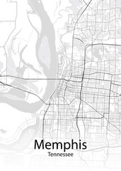 Memphis Tennessee minimalist map