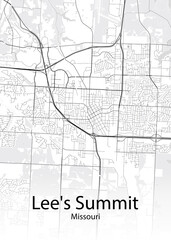 Lee's Summit Missouri minimalist map