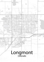 Longmont Colorado minimalist map
