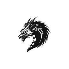 Dragon logo icons. Ancient mythical serpent symbol