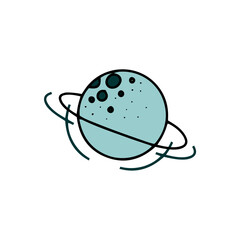 hand drawn digital drawing planets
