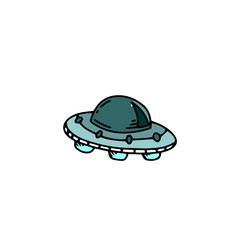 hand drawn ufo digital drawing