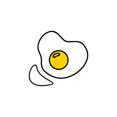 hand drawn sunny side up egg digital image