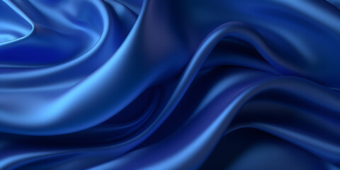 Fototapeta premium Blue satin fabric texture background