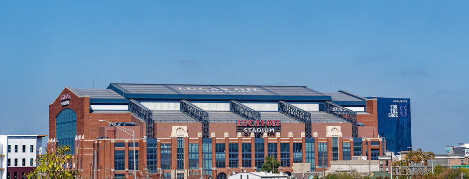 Indianapolis, IN - Sept. 30, 2023: Lucas OIl Stadium is the home of the Indianapolis Colts football team.