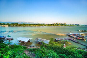 Natural Views along The Maekong River - obrazy, fototapety, plakaty