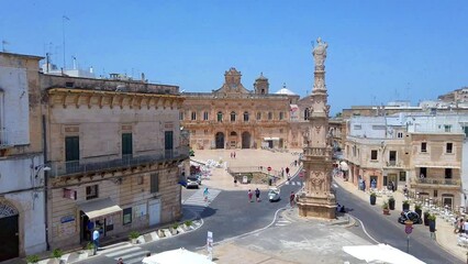 The white old town of the mountain village, Ostuni, Apulia, Southern Italy, Italy, Europe