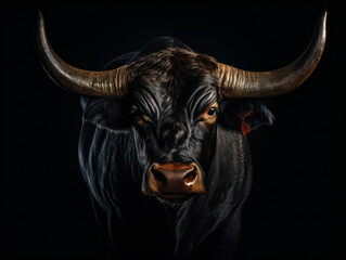Naklejka premium Bull Studio Shot Isolated on Clear White Background, Generative AI