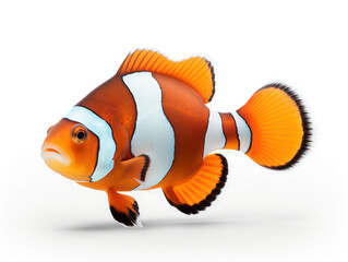 Clownfish Studio Shot Isolated on Clear White Background, Generative AI