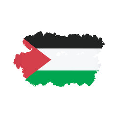 Palestine flag freedom isolated on white background. free palestine banner templates