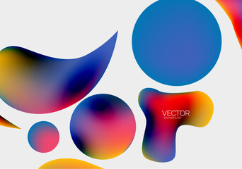 Vector abstract glowing shapes background
