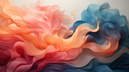 An abstract background illustration with vibrant colors. Generative AI. 